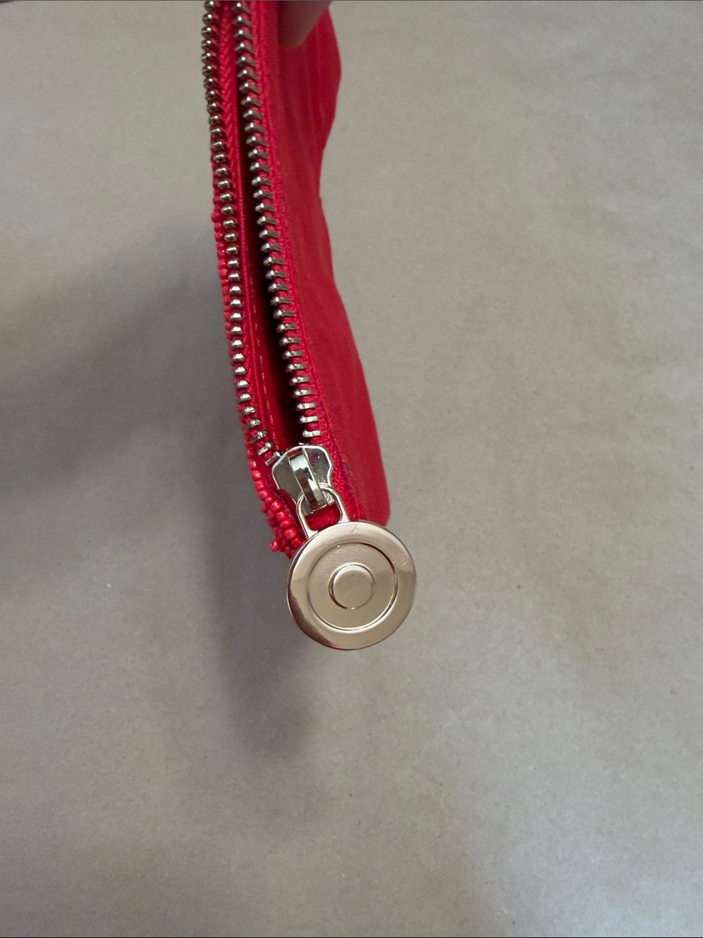Kate Spade x Target Red Beaded Zip Pouch with 'GOING TO TARGET' - Picture 3 of 4
